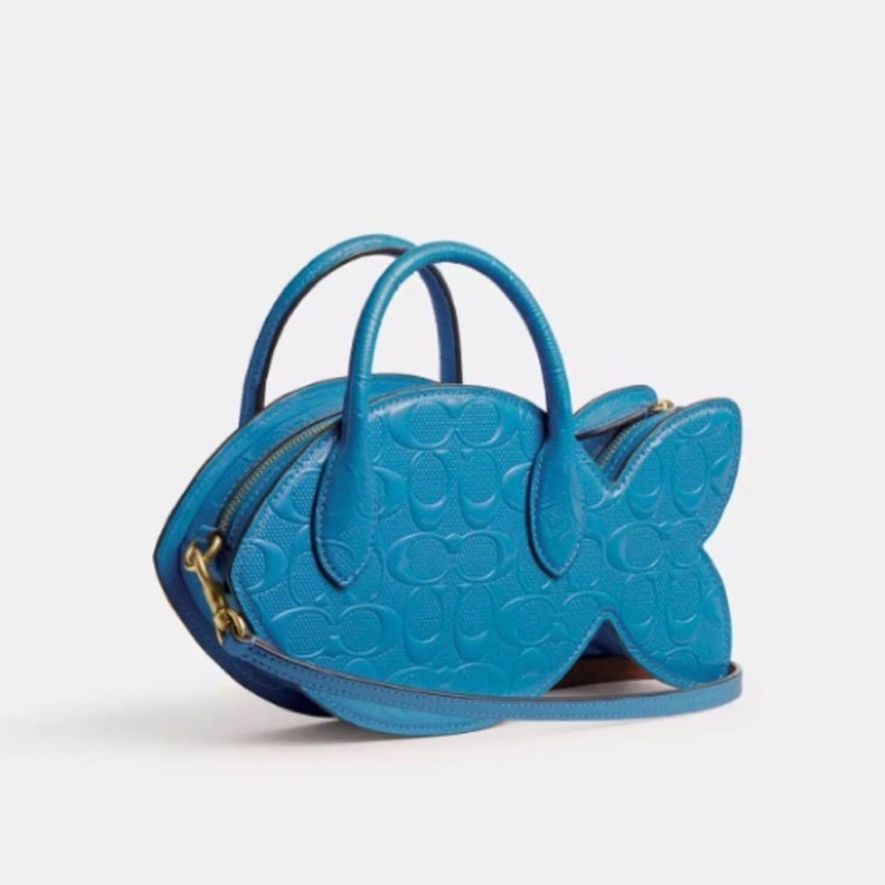 Coach Fish Bag Signature Leather - Picture 2 of 7